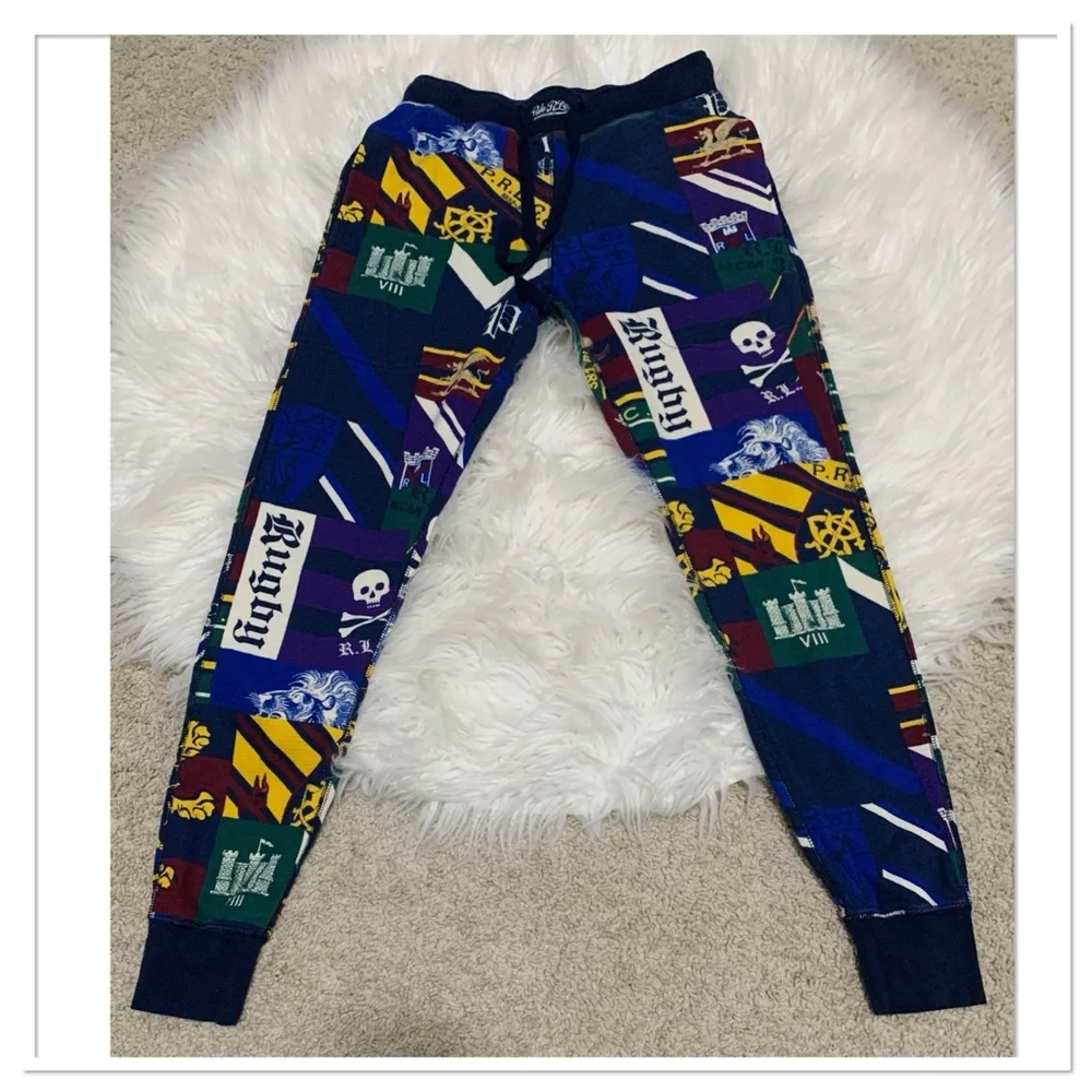 Polo Ralph Lauren Collegiate Thermal Knit Sleep Jogger Pants Multicolor Size S